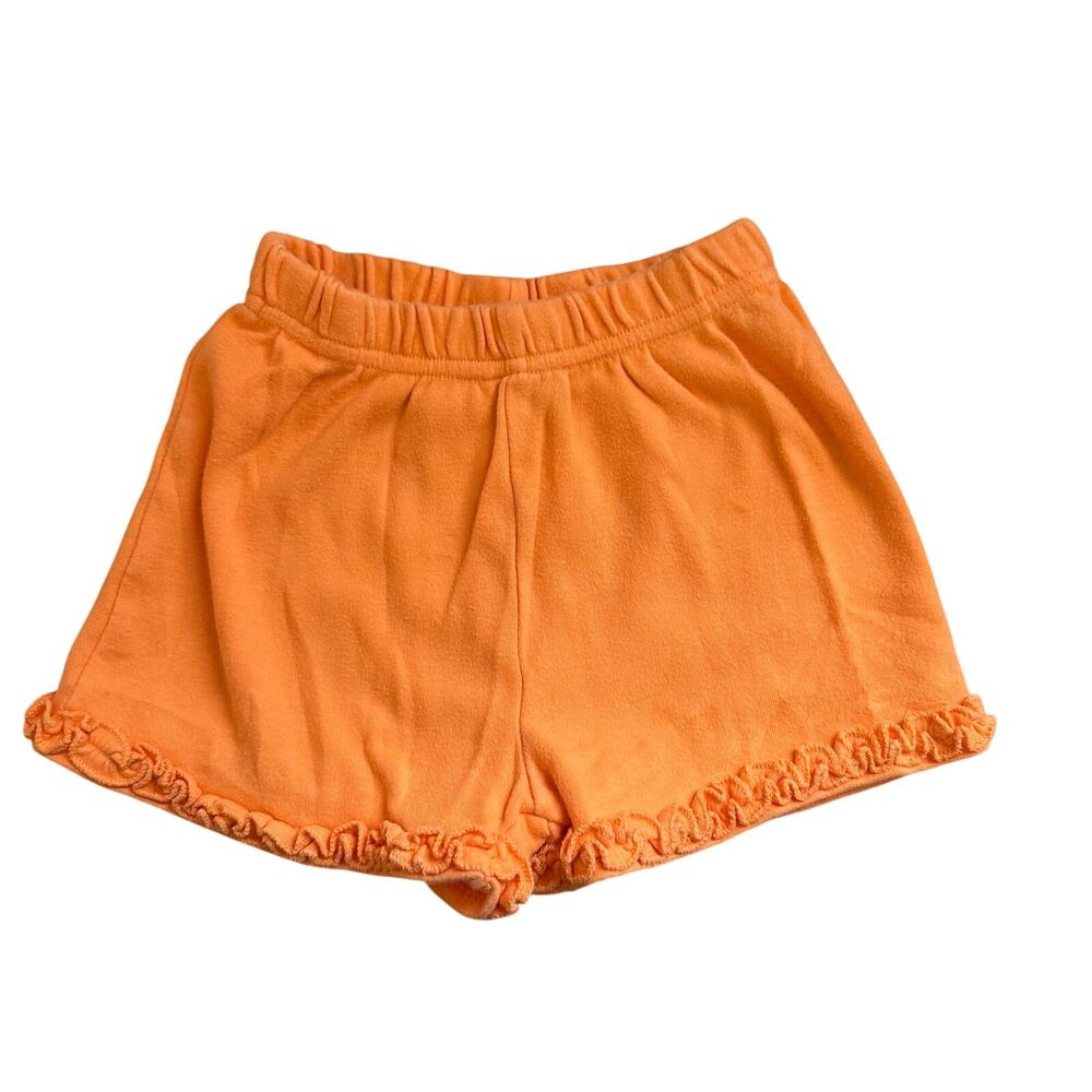 Vintage Circo Baby Girl Shorts Ruffle Hem Pull On 12M Orange 100% Cotton Comfort